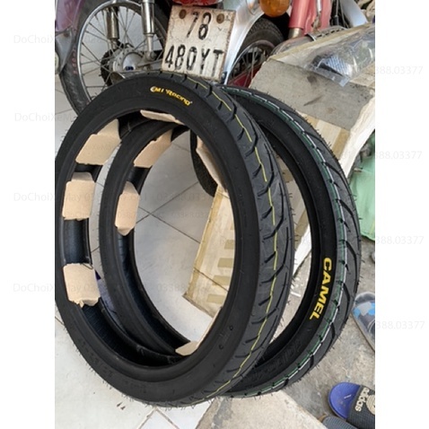 VỎ CAMEL gai Dunlop T900 KHÔNG RUỘT (Tubeless) cho xe số, tay ga các loại. DoChoiXeMay