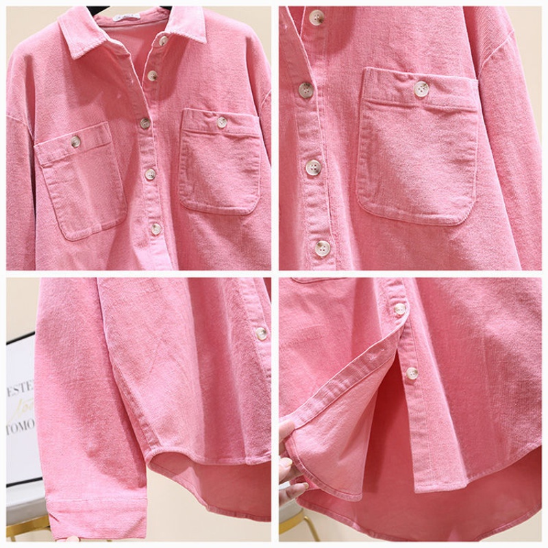 Áo Sơ Mi 100% Cotton Tay Dài Dáng Rộng Thời Trang Dành Cho Nữ