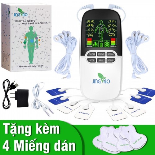 Máy massage xung điện hồng ngoại pin sạc 8 miếng dán JYA818