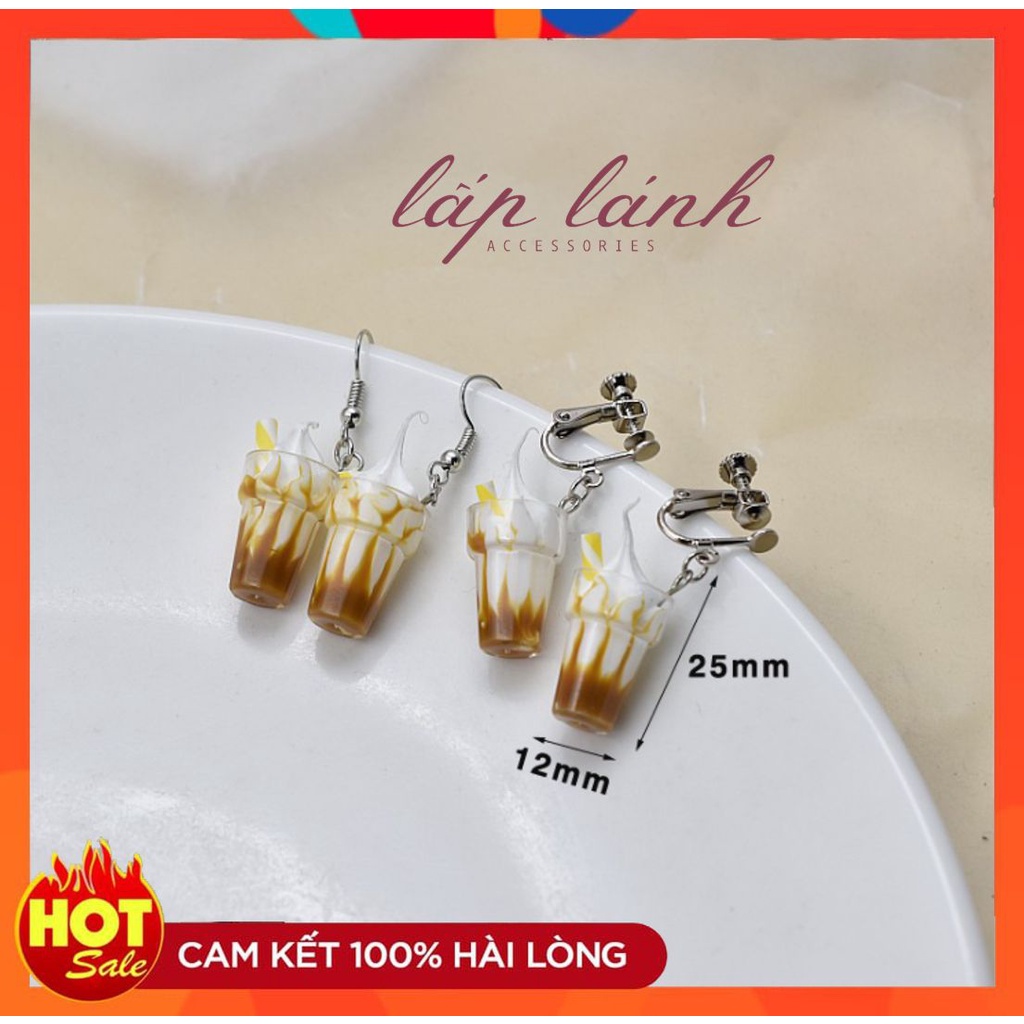 [CÓ SẴN] BÔNG TAI HOA TAI THỜI TRANG HÌNH LY TRÀ SỮA CÁ TÍNH DỄ THƯƠNG NỔI BẬT ĐỘC ĐÁO 214BT093