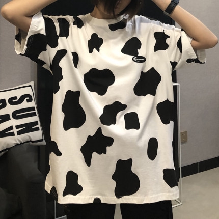 Áo Thun Ngắn Tay In Họa Tiết Bò Sữa Phong Cách Hàn Quốc Cho Cả Nam Và Nữ | BigBuy360 - bigbuy360.vn
