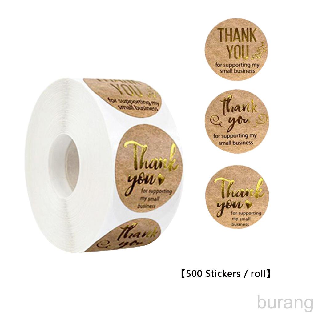 Sticker Roll Kraft Paper Seal Sticker DIY Packaging Label Tape Hand Craft Decoration Supplies burang