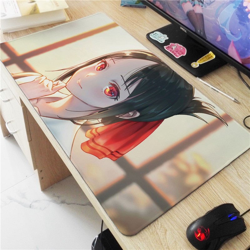 Tấm Lót Chuột Và Bàn Phím Máy Tính Hai Chiều In Hình anime kaguya kaguya Fujiiwara chika