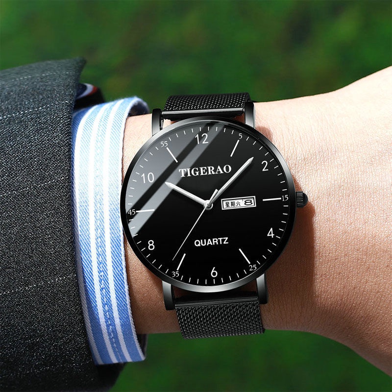 Đồng Hồ Cơ Tự Động Phong Cách Hàn Quốc / Lịch Đôi / Chống Thấm Nước / Phát Sáng / Thể Thao / Siêu Mỏng Cho Nam