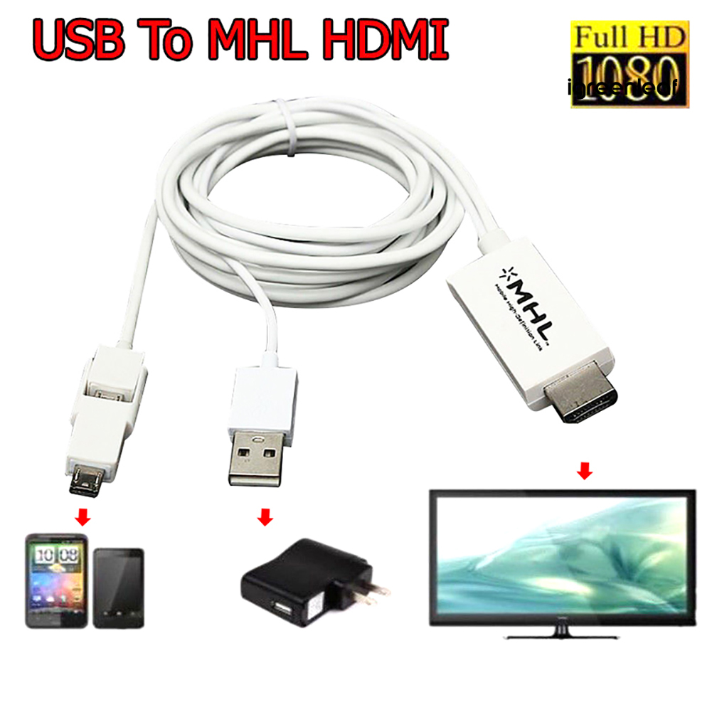 ANDROID Cáp Chuyển Đổi 2.5m 5 / 11 Pin Micro Usb Mhl Sang Hdmi-Compatible 1080p Hd Tv