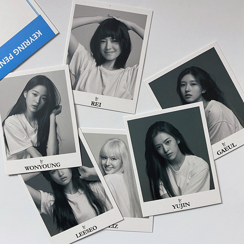 Tmdbyx Set 6 tấm thẻ ảnh lomo hình nhóm nhạc Kpop IVE DAZED KOREA