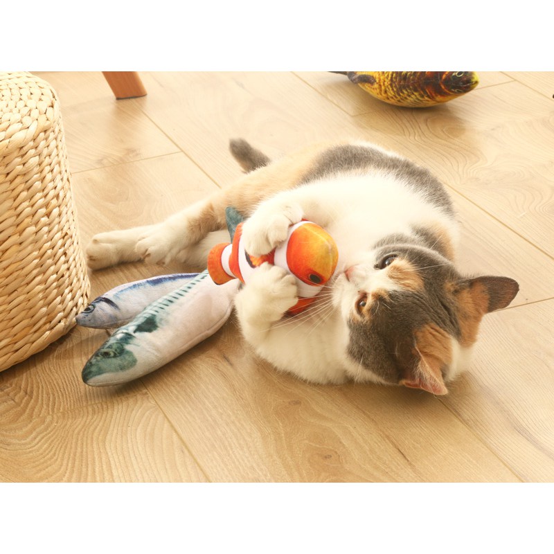Cá bông đồ chơi cho mèo - Giúp mèo chơi đùa thư giãn - Diniopet