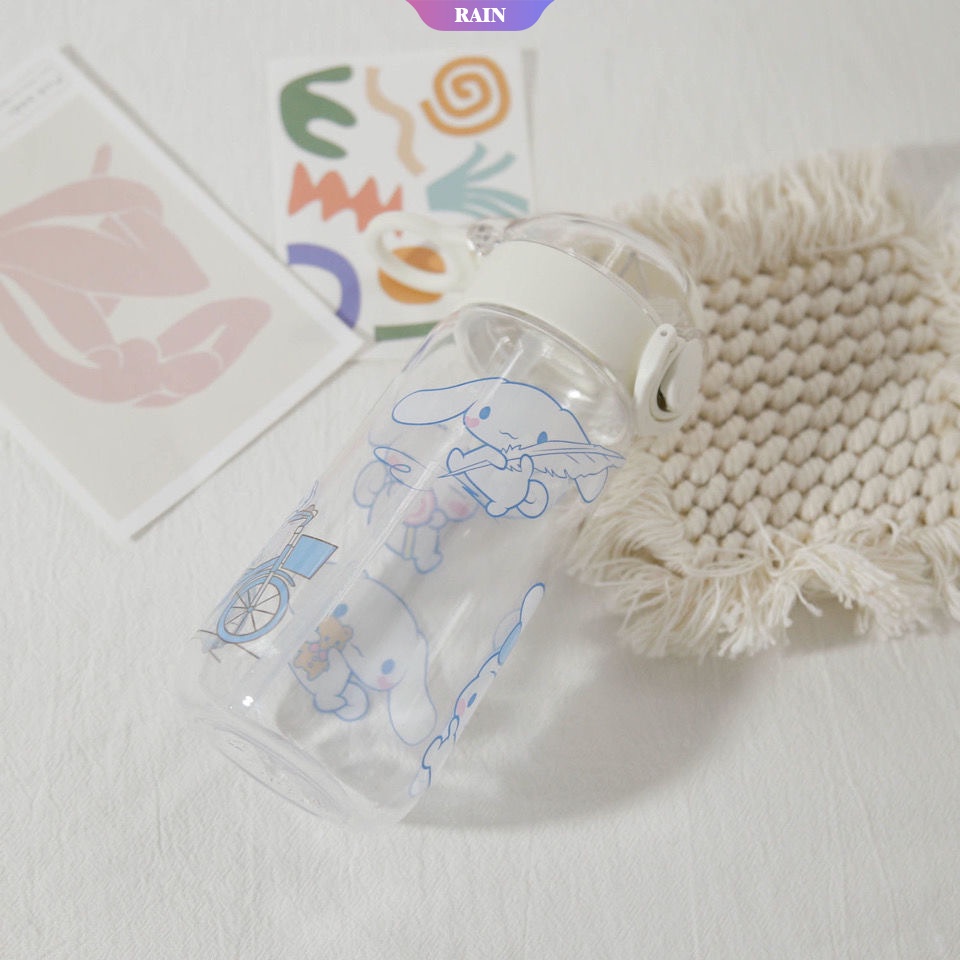 Bình Nước Dung Tích Lớn 450ml In Hình Sanrio Cinnamoroll Phong Cách Mùa Hè