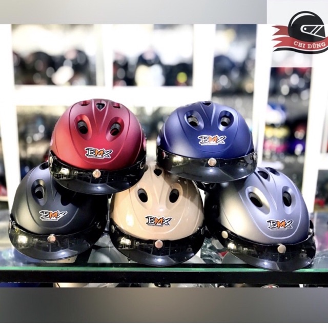 Mũ bảo hiểm nửa đầu xe máy/ xe đạp cao cấp BMX nhẹ và có lỗ thông gió