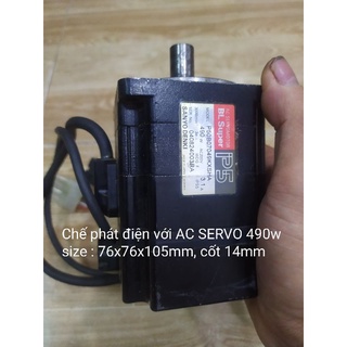 Chế phát điện với ac servo 490w made in japan