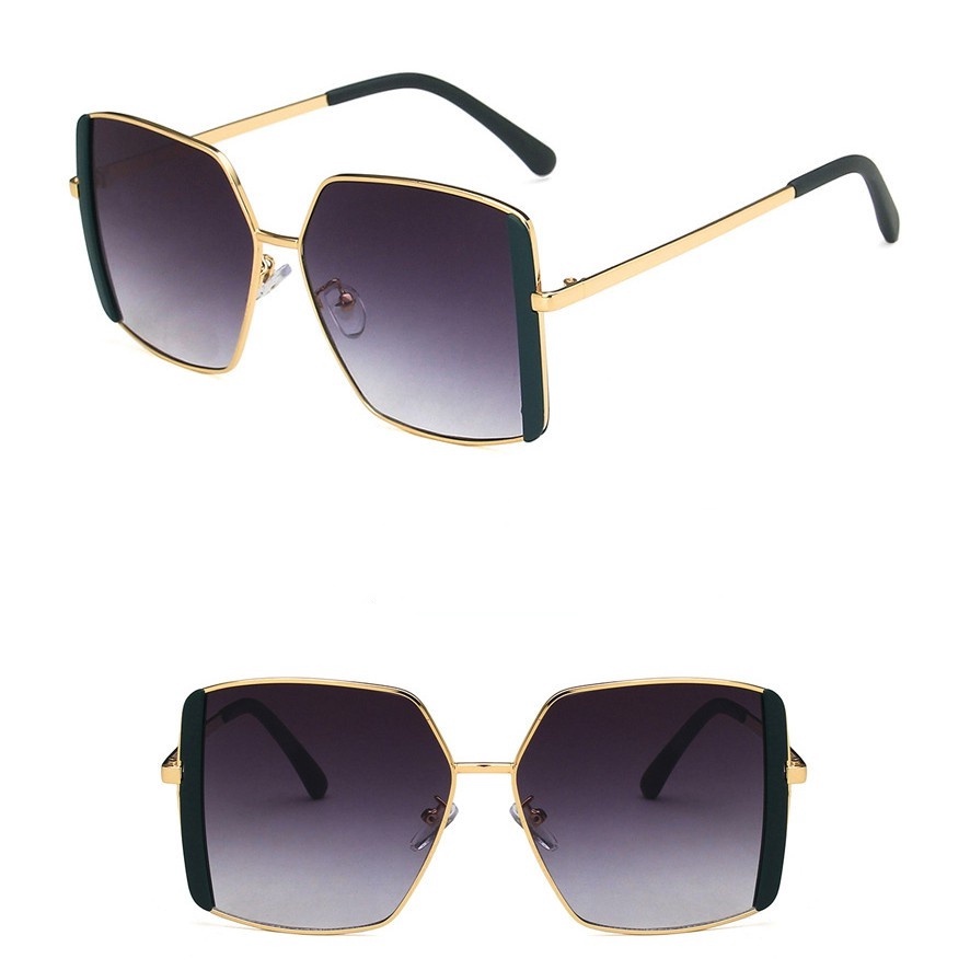 (KIQI-FASHION) COD Kính mát bản to gọng kim loại thiết kế thời trang cho nam nữ