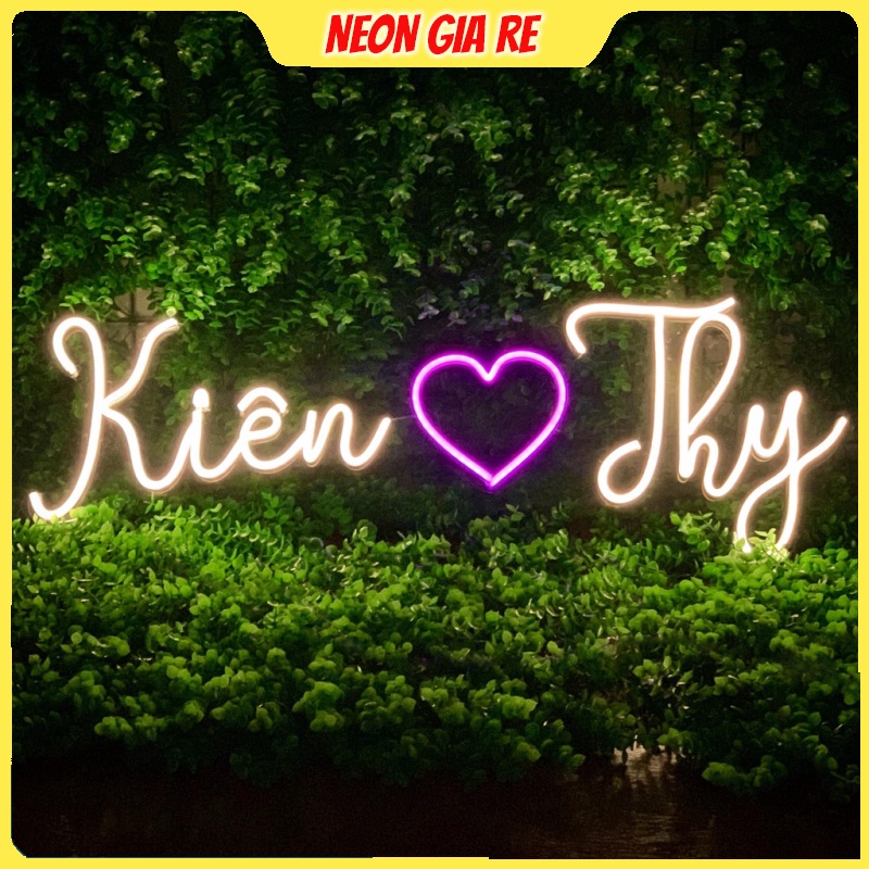 Đèn led neon theo yêu cầu giá rẻ(2 ngày hoàn thành), Led neon theo chữ, Led theo tên, Đèn neon trang trí phòng ngủ