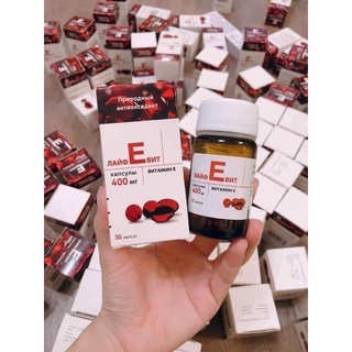 Vitamin E đỏ Nga 400mg (lọ thuỷ tinh 30  viên)