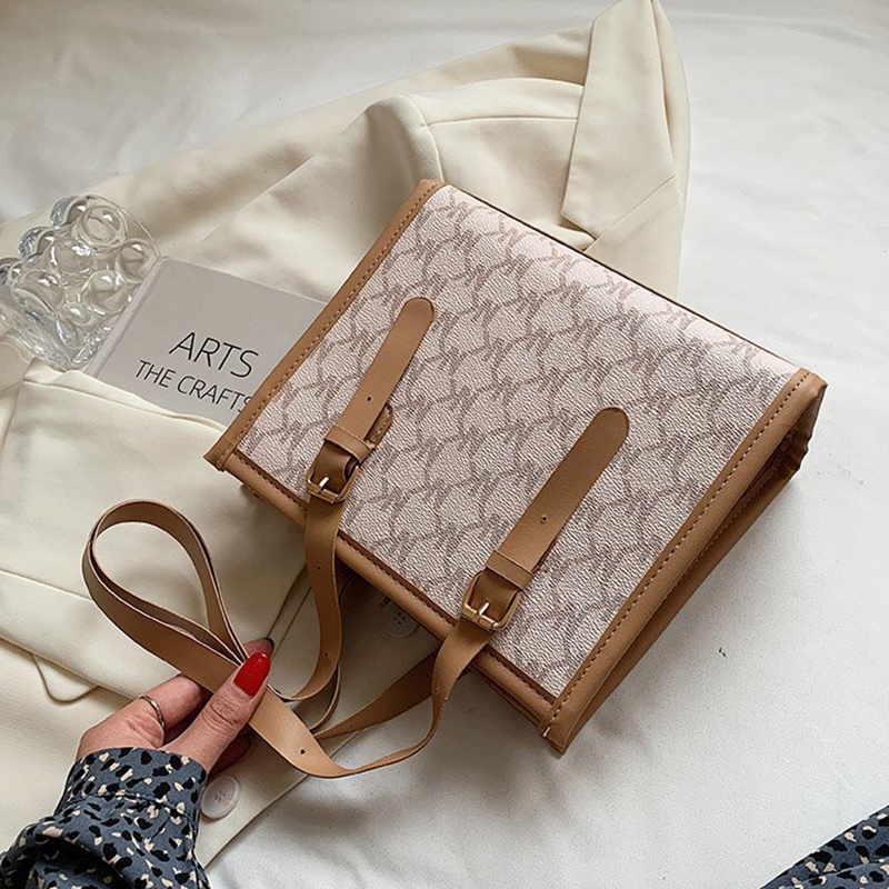 Túi Đeo Vai Cỡ Lớn In Chữ Phối Màu Thời Trang Cho Nữ