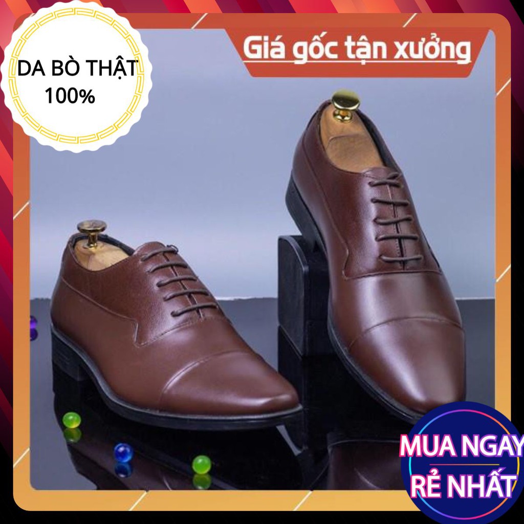 [DEAL SOCK]Giày Nam Oxford công sở da bò / đế khâu / test lửa thoải mái