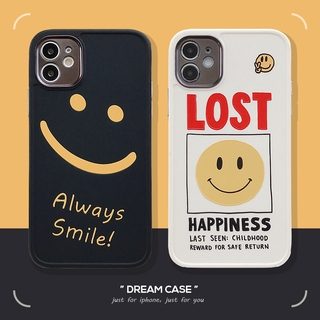 Ốp điện thoại hình mặt cười trắng đen thích hợp cho Iphone 13 7 8 Plus 12mini 11 Pro X Xr Xs Max