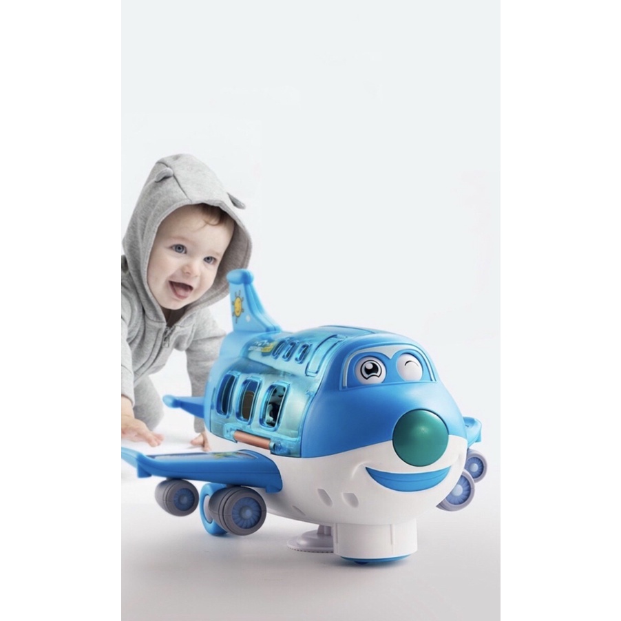 Đồ chơi máy bay có đèn nhạc xoay 360 độ cỡ lớn