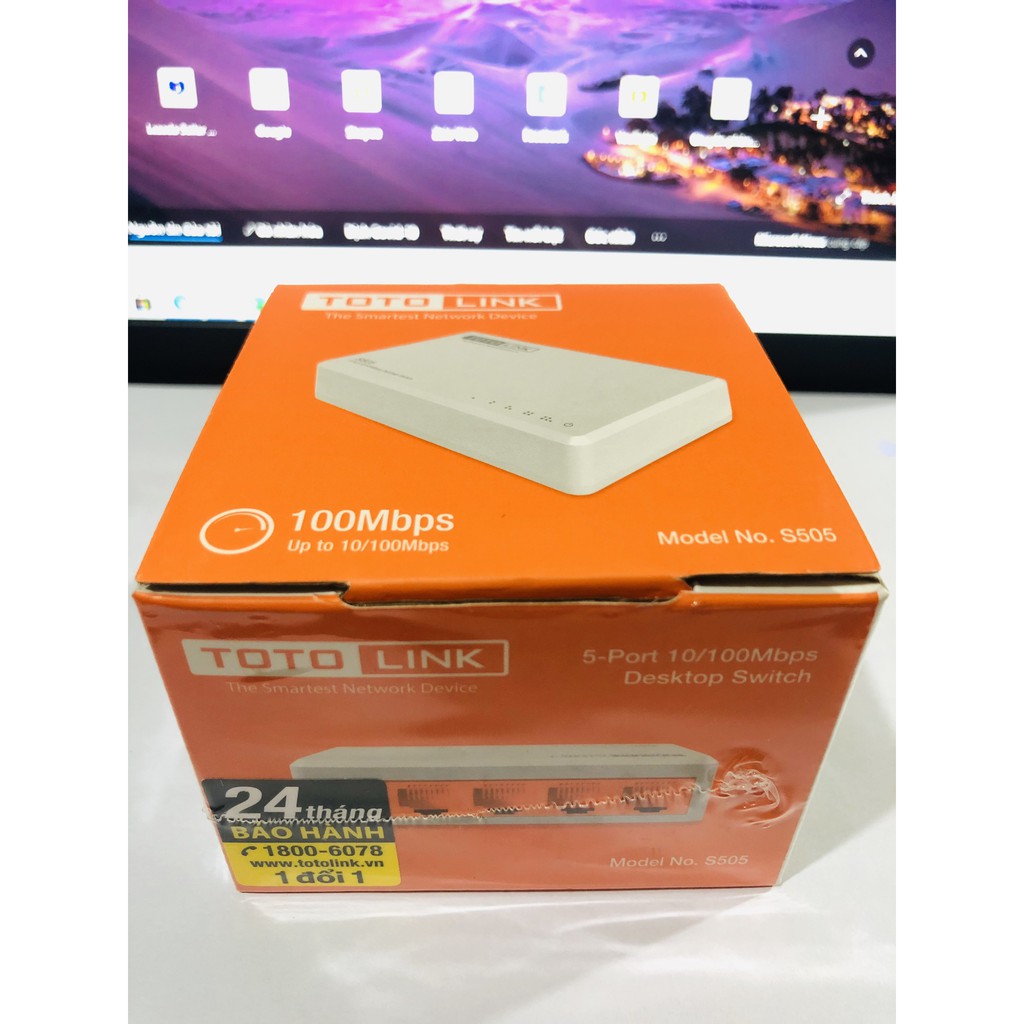 Bộ Chia Mạng Switch 5 Port Totolink 10/100Mbps S505 (Trắng) - Chính Hãng