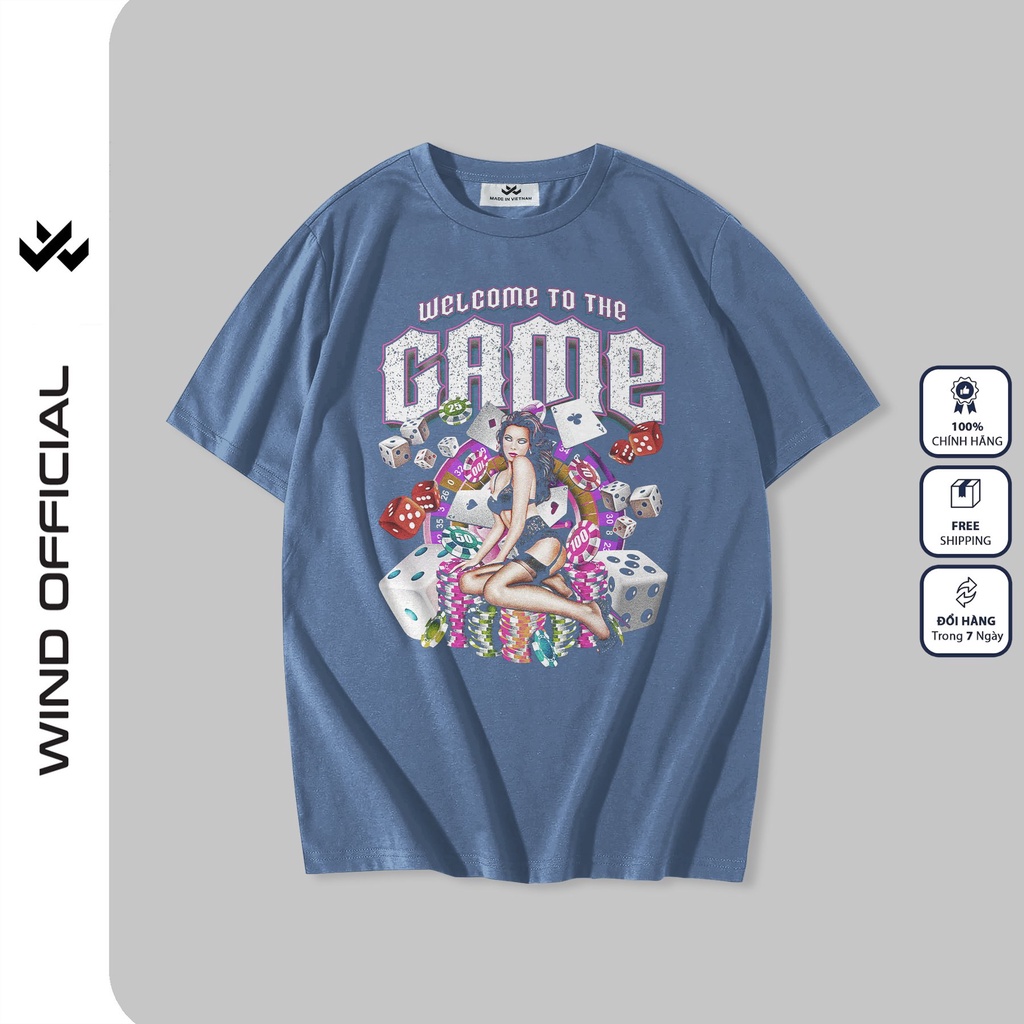 Áo thun tay lỡ unisex WIND phông form rộng GAME thời trang nam nữ oversize ulzzang