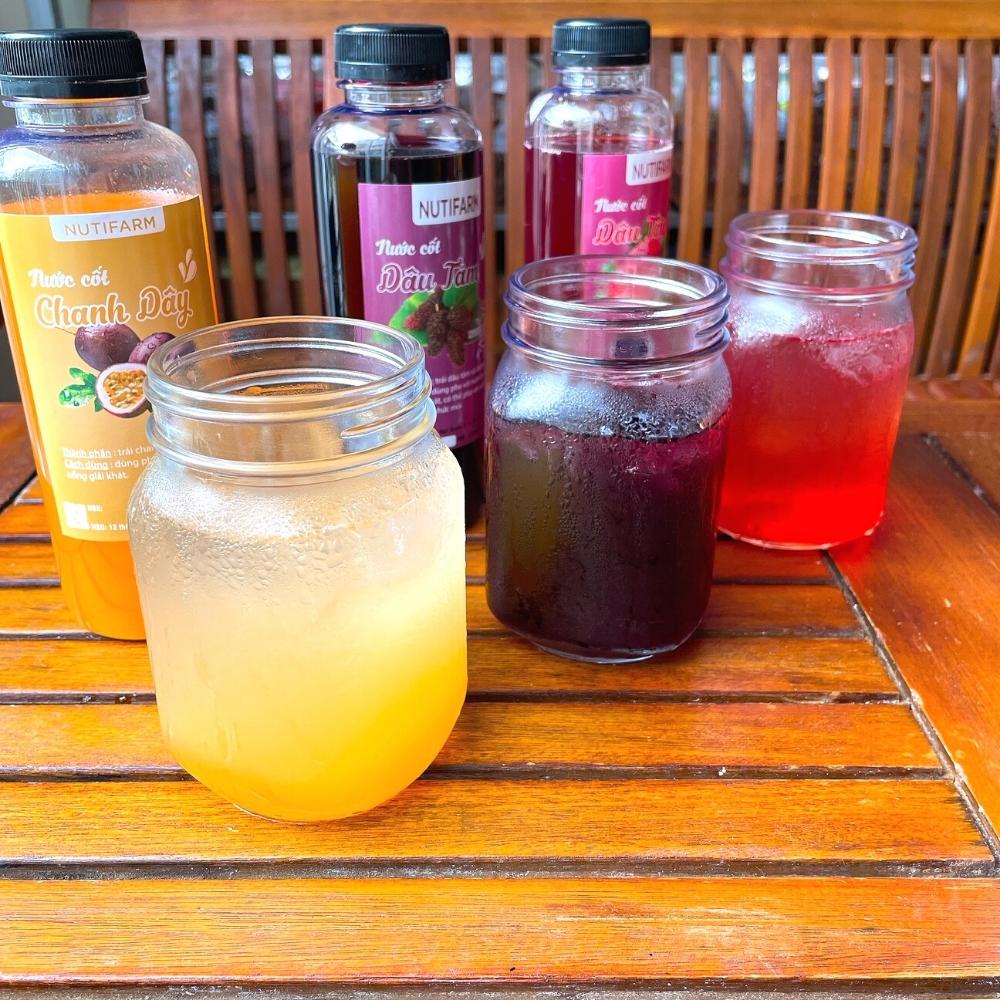 Nước cốt chanh dây 500ml NutiFarm siro pha đặc sản đà lạt