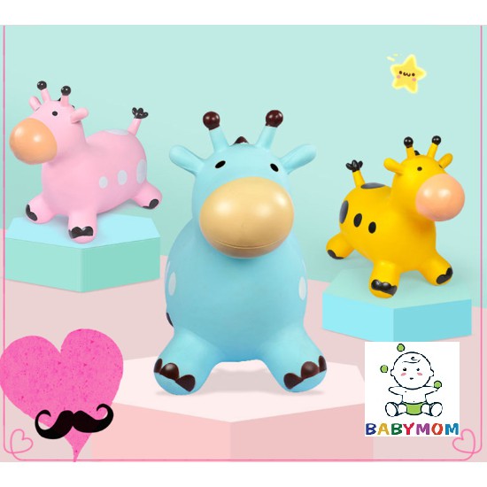 Thú nhún bơm hơi / đồ chơi thú nhún  cao su bé thỏa sức nhún nhảy