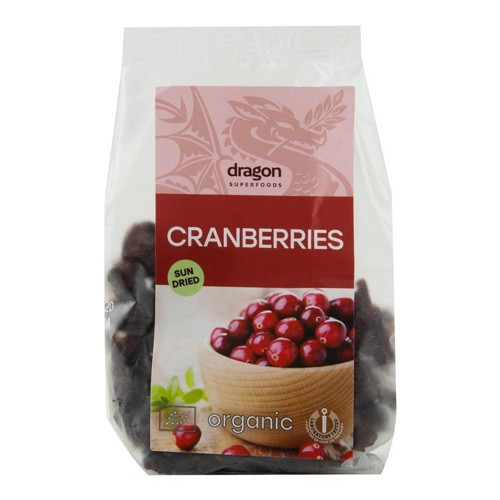 Nam việt quất ướp nước táo hữu cơ Dragon Superfoods Cranberries 100g