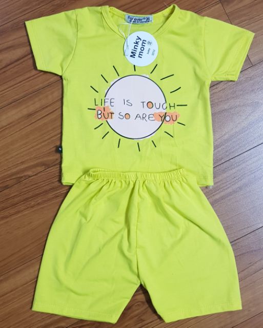 [CAO CẤP] [HÀNG LOẠI 1] Bộ MINKY MOM Cộc Tay Cotton 4 chiều in Hình siêu yêu cho bé trái/gái