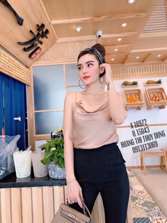 Áo 2 dây phi bóng cổ đổ