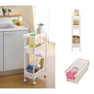 Kệ để đồ 3 tầng cao cấp có bánh xe Nhật Bản