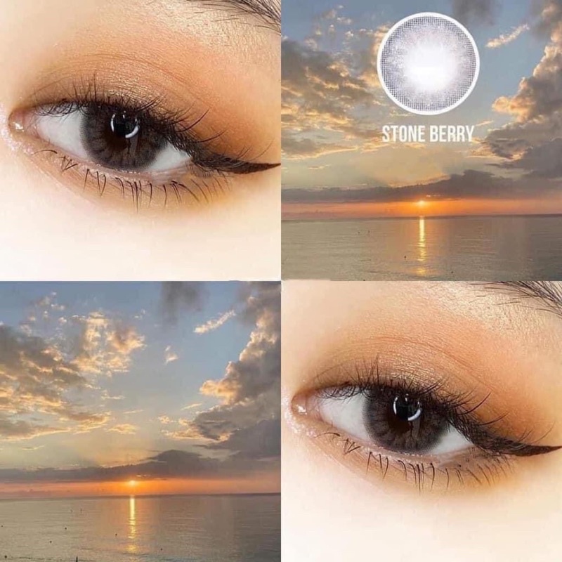 Lens Thái mẫu Stone Berry xám 0 độ siêu hot