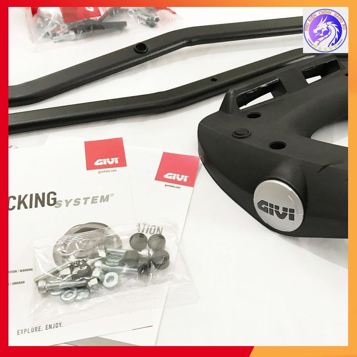 Baga Chịu Lực Lớn Givi HRV Gắn Cho Xe Yamaha Y125Z (Tặng Kèm Đế M5M) , Hàng Chính Hãng - Bảo Hành 2 Năm