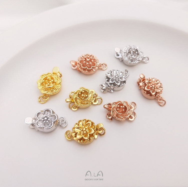 Khóa cài đầu dây chuyền mạ vàng 18K nhiều màu sắc