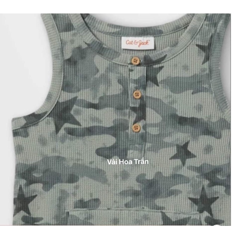 Vải thun cotton tổ ong hãng Cat & Jack