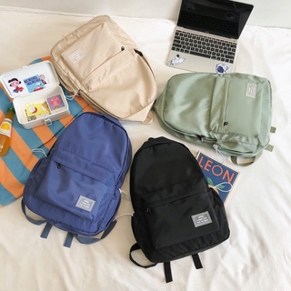 Ba Lô Nylon Màu Sắc Đơn Giản Sức Chứa Lớn Dễ Phối Đồ Phong Cách Hàn Quốc Cho Nữ