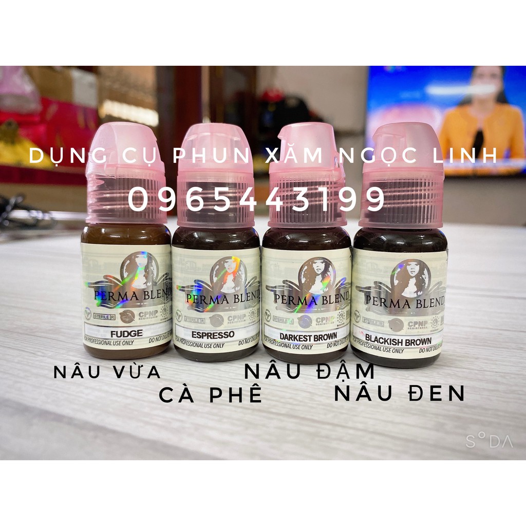 Mực Phun Xăm Mày, Môi Perma Blend Chính hãng Mỹ