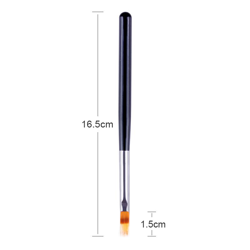 Cọ vẽ trang trí móng tay UR SUGAR cán gỗ màu đỏ đen