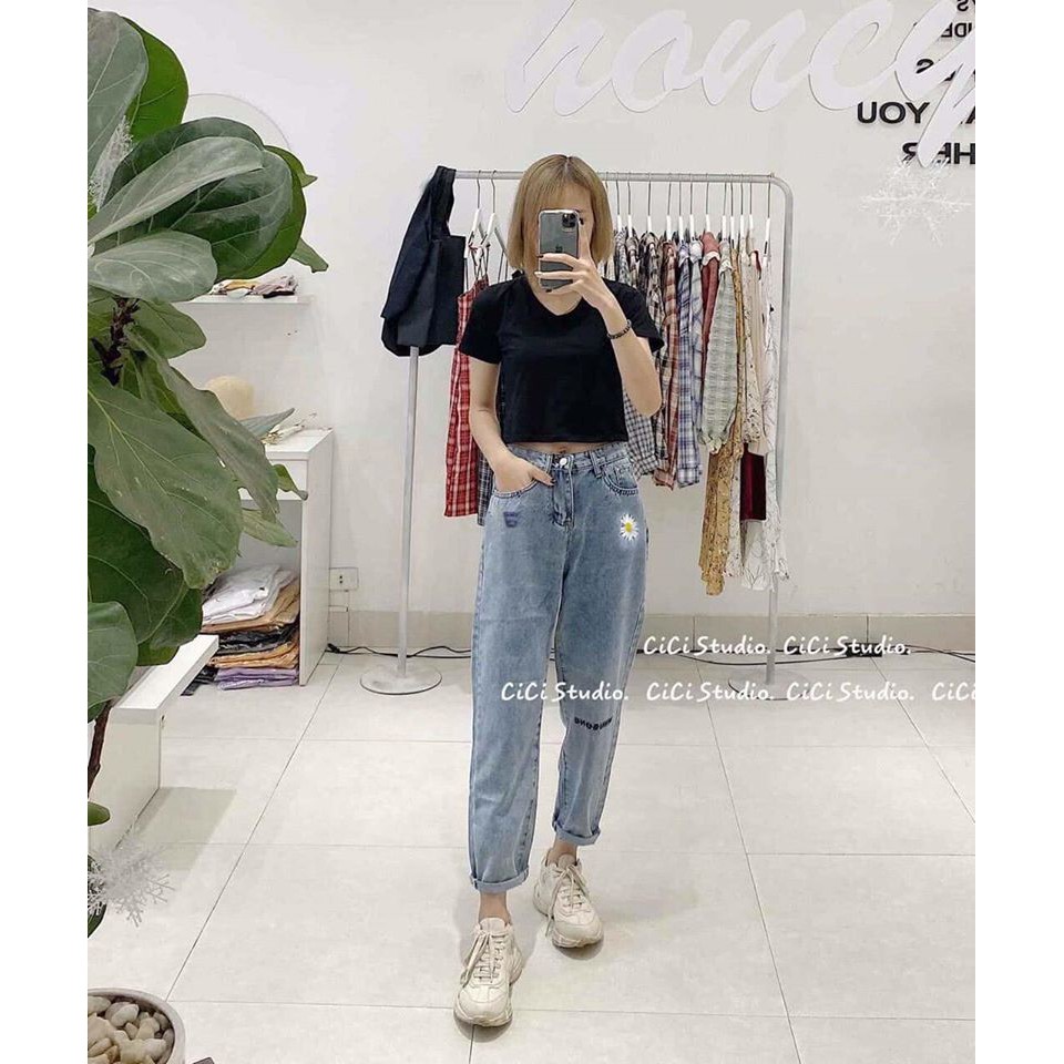 (RẺ VÔ ĐỊCH) QUẦN JEAN NỮ THÊU HOA CÚC, THÊU CHỮ TÚI SIEU HÓT THỜI TRANG CAO CẤP