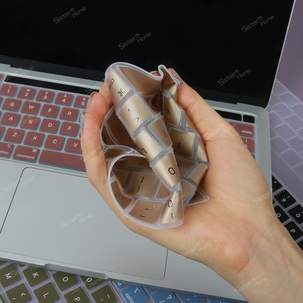 Miếng phủ bàn phím laptop bằng silicon cho Macbook Pro 13.3 M1 A2338 A2289 A2251 Pro16 A2141