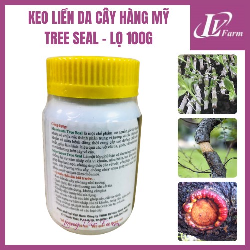 Keo Liền Da Cây Mỹ TREE SEAL - Lọ 100g Keo Đen - Keo Liền Sẹo, Vết Cắt, Hỗ Trợ Chiết Cành Cho Hoa Lan, Cây Cảnh