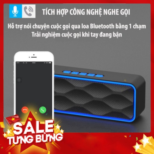 [FREE SHIP] Loa Bluetooth Siêu Trầm, Tích Hợp Loa Kép Cho ÂM Thanh Sống Động, Sắc Nét HOT