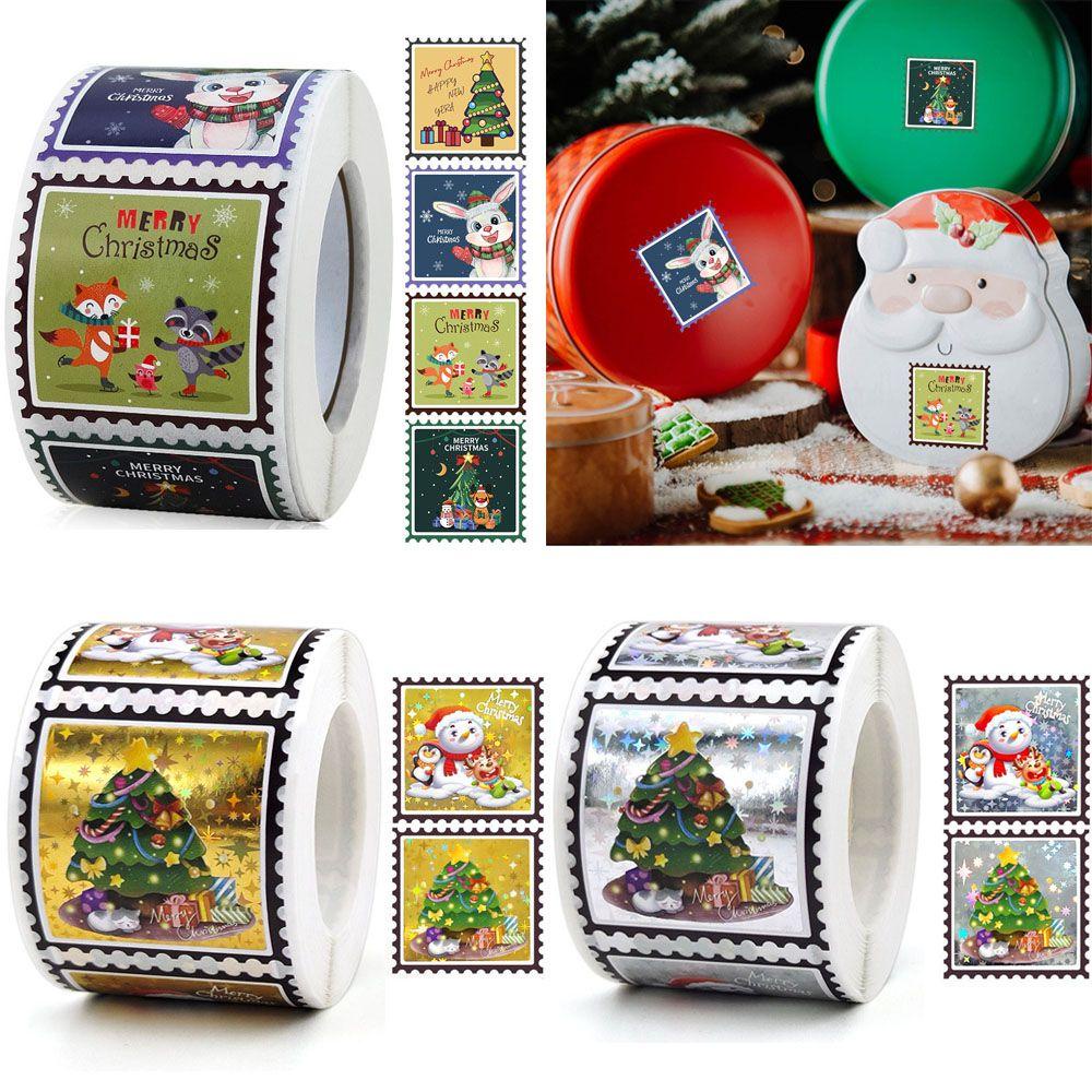MUVAKO Nhãn Dán Trang Trí Hộp Quà Giáng Sinh In Chữ Merry Christmas