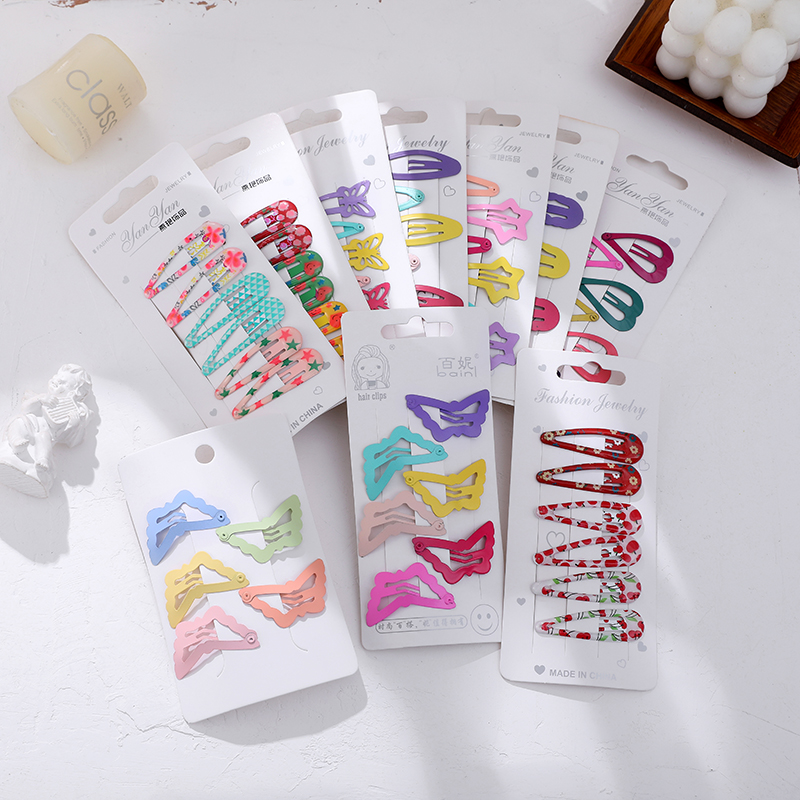 Set 6 Kẹp Tóc Hình Bướm Bằng Hợp Kim Màu Sắc Ngọt Ngào Phong Cách Hàn Quốc Cho Nữ