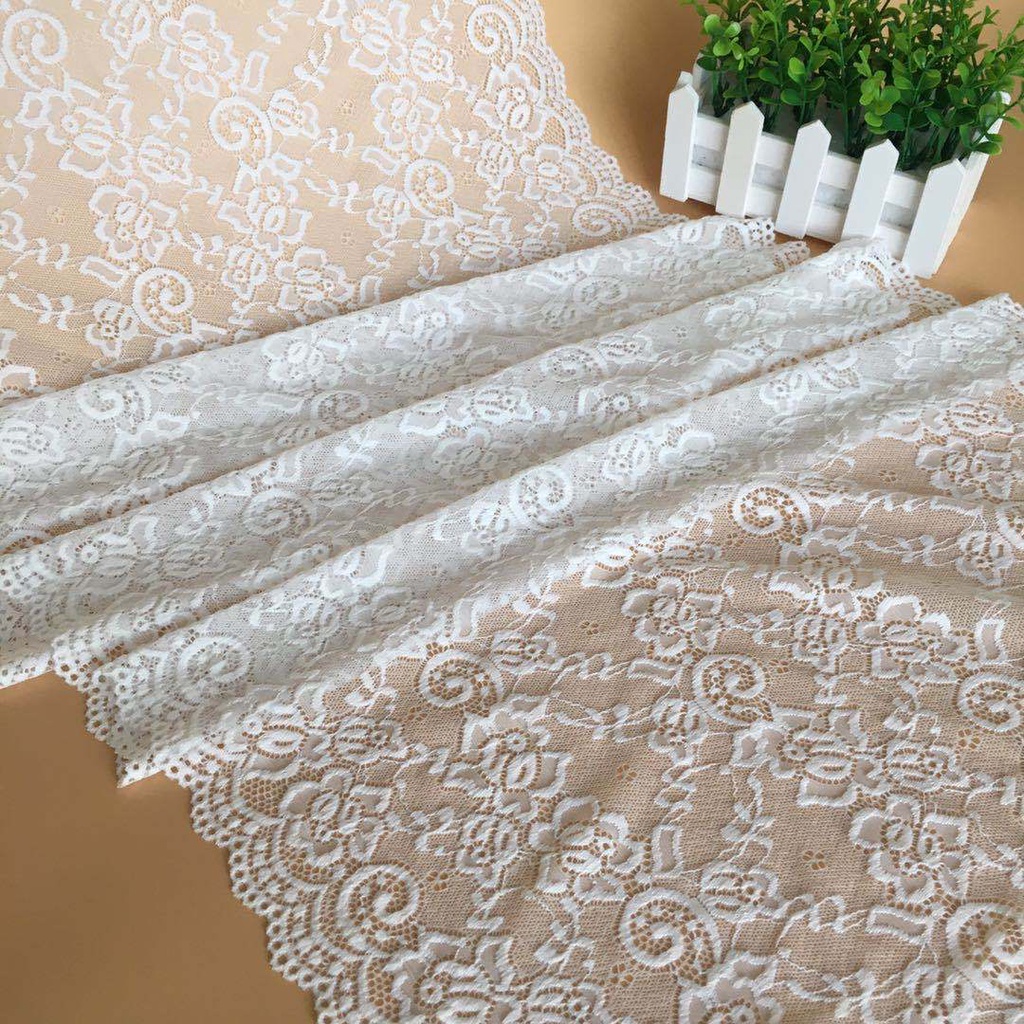 Ống Tay Áo Rộng 45cm Bằng Nylon Phối Ren Co Giãn