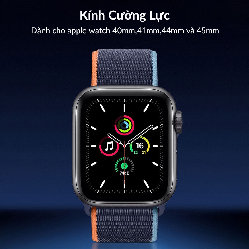 Set 2 Miếng Dán Cường Lực Apple Watch WIWU 2.5D Full Viền, Độ Cứng 6H, Chống Sốc, Chống Thấm Nước, Độ Trong Suốt Cao