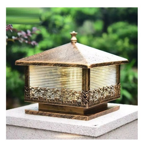 Đèn trụ cổng cây dừa mạ đồng phi 300