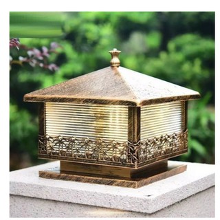 Đèn trụ cổng cây dừa mạ đồng phi 300