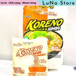 Gói 100g mì cay hàn quốc koreno jumbo paldo - mì gói ăn liền vị kim chi, vị bò cay - luna store