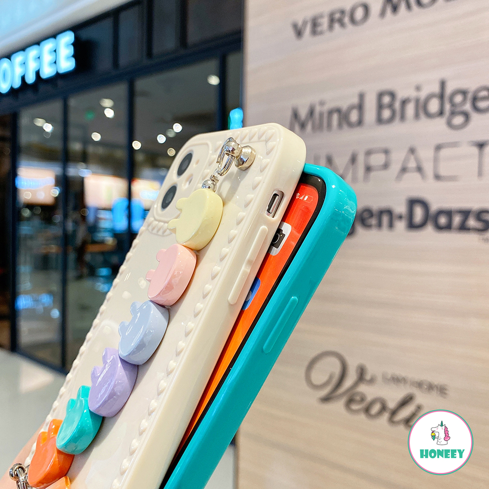 Ốp điện thoại TPU mềm có dây đeo tay hình thỏ bảo vệ cho Iphone 12 / 11 Pro Max / X / Xs Max / Xr / 8 / 7 Plus | BigBuy360 - bigbuy360.vn