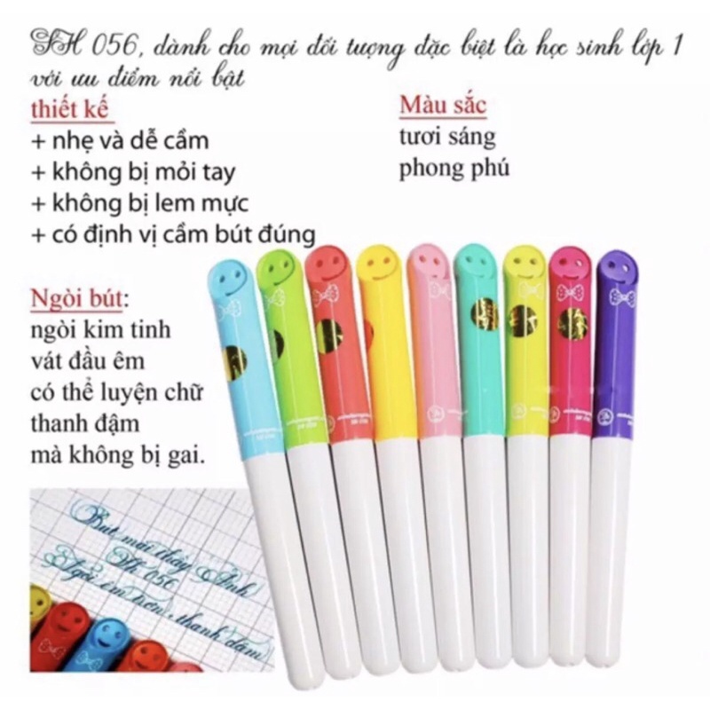 Bút mặt cười Sh056, Thầy ánh chính hãng , êm trơn, siêu nhẹ