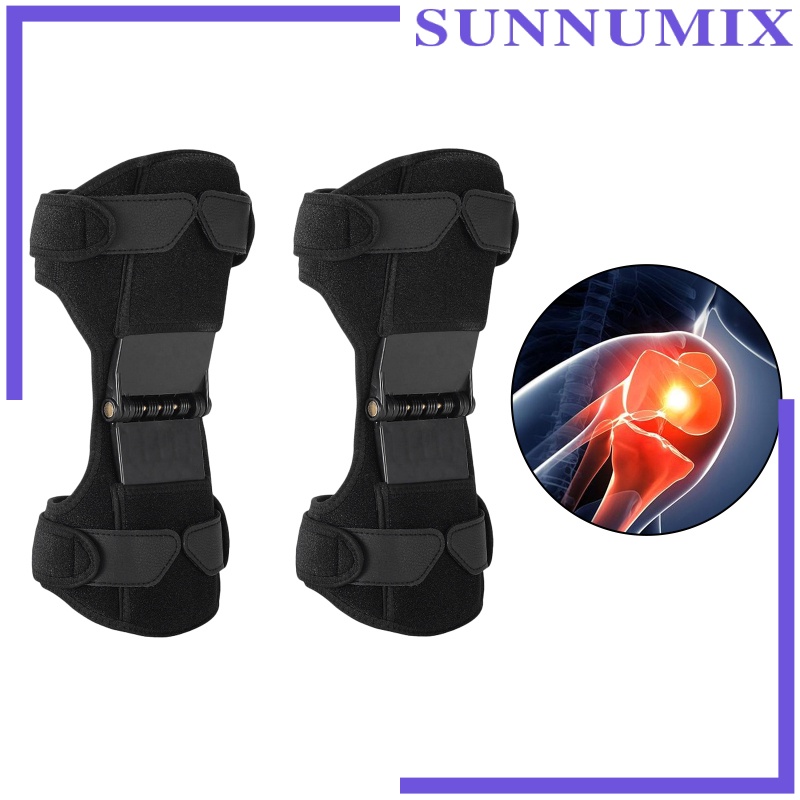 [SUNNIMIX]  Brace Joint Support,  Stabilizer Pads, Protective Gear Booster with Powerful Springs for Men/Women Sports 1 Set